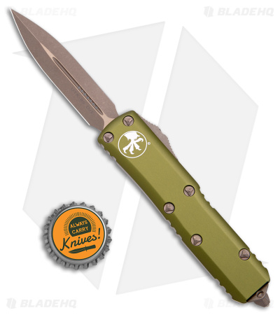 Microtech UTX-85 D/E OTF Automatic Knife OD Green (3.1" Bronzed Apocalyptic)
