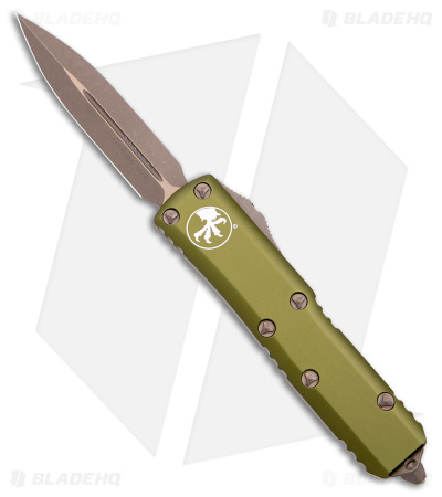 Microtech UTX-85 D/E OTF Automatic Knife OD Green (3.1" Bronzed Apocalyptic)