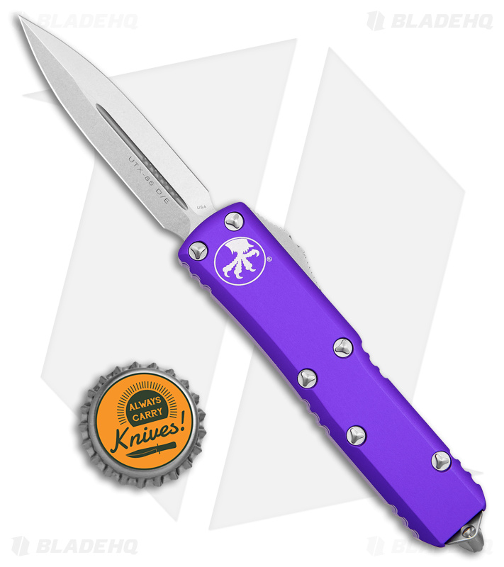 Microtech UTX-85 D/E OTF Knife Purple 232-10 PU - Blade HQ