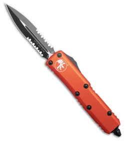 Microtech UTX-85 D/E OTF Automatic Knife Orange Aluminum (3.1" Black Serr)