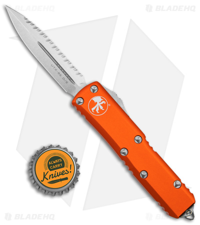 Microtech UTX-85 D/E OTF Automatic Knife Orange (3.1" Stonewash Serr)