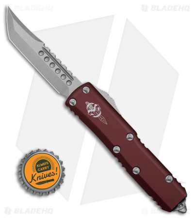 Microtech UTX-85 Hellhound Signature Series OTF Automatic Knife Merlot (3.1" SW)