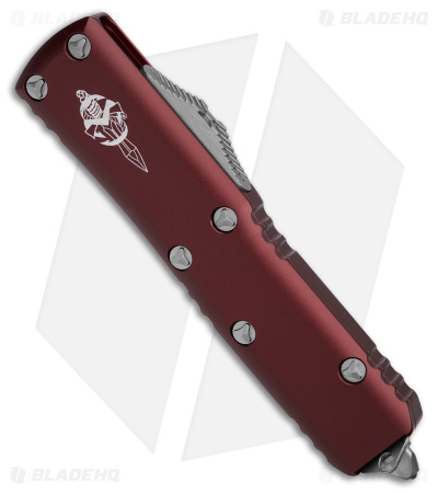 Microtech UTX-85 Hellhound Signature Series OTF Automatic Knife Merlot (3.1" SW)