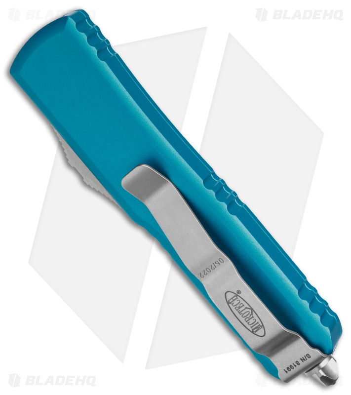Microtech UTX-85 OTF Knife Turquoise SW Drop Point Blade HQ