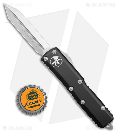Microtech UTX-85 Spartan OTF Automatic Knife Black (3.1" Stonewash)