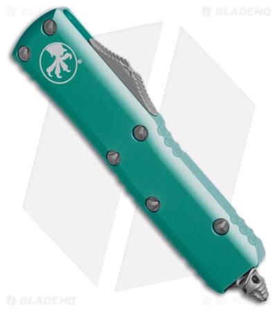Microtech UTX-85 T/E OTF Automatic Knife Turquoise Aluminum (3.1" Apoc Serrated)