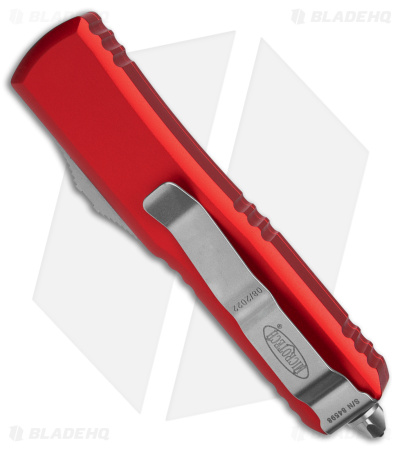 Microtech UTX-85 T/E OTF Knife Red + Satin 233-4 RD - Blade HQ