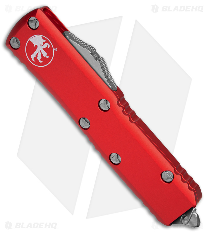 Microtech UTX-85 T/E OTF Knife Red + Satin 233-4 RD - Blade HQ