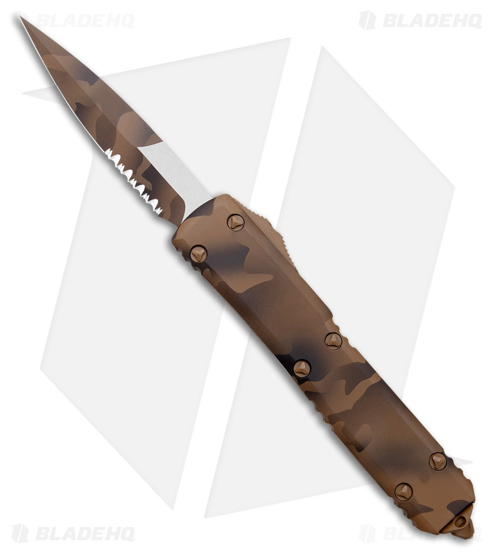 Microtech Ultratech Bayonet OTF Automatic Knife Coyote Camo (3.4" Camo Serr)