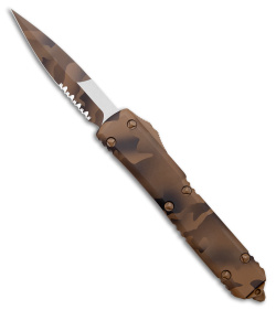 Microtech Ultratech Bayonet OTF Automatic Knife Coyote Camo (3.4" Camo Serr)