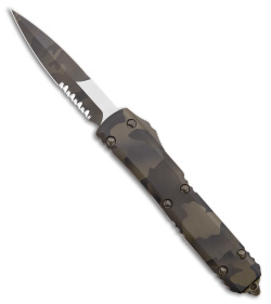 Microtech Ultratech Bayonet OTF Automatic Knife Olive Camo (3.4" Camo Serr)