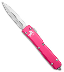 Microtech Ultratech D/E OTF Automatic Knife Pink CC (3.4" Stonewash) 122-10PK