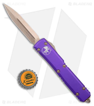 Microtech Ultratech D/E OTF Automatic Knife Purple (3.4" Bronze) 
