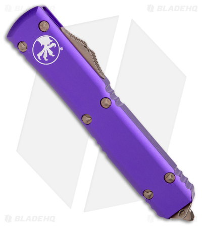 Microtech Ultratech D/E OTF Automatic Knife Purple (3.4" Bronze) 
