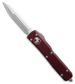 Microtech Ultratech D/E OTF Automatic Knife Merlot (3.4" Stonewash Full Serr)