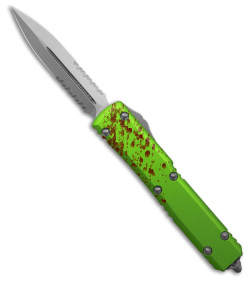 Microtech Ultratech Zombie Tech D/E OTF Automatic Knife (3.4" Stonewash) 122-11Z