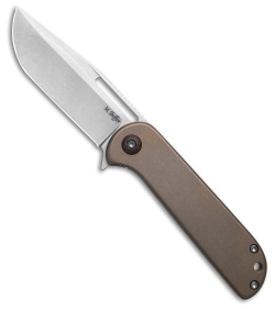 Mike Shiffer Knives Sempra Frame Lock Knife Bronze Titanium (3&quot; Stonewash) | 201889