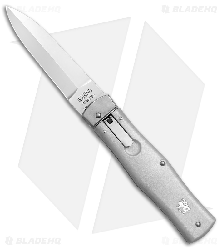 Mikov 241 Predator Lever Lock Automatic Knife Silver ABS (3.75" Polish 420) 
