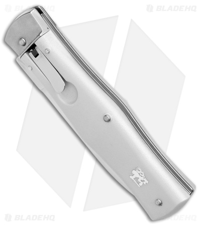 Mikov 241 Predator Lever Lock Automatic Knife Silver ABS (3.75" Polish 420) 