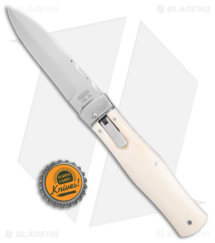 Mikov 241 Predator Lever Auto Knife Camel Bone - Blade HQ
