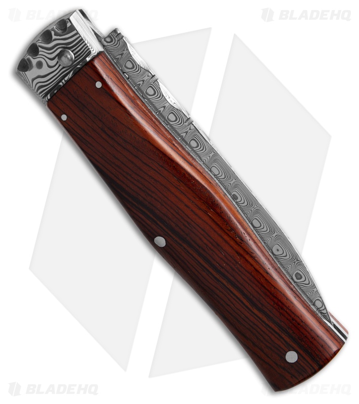 Mikov Jaguar Lever Lock Automatic Knife Cocobolo Damascus