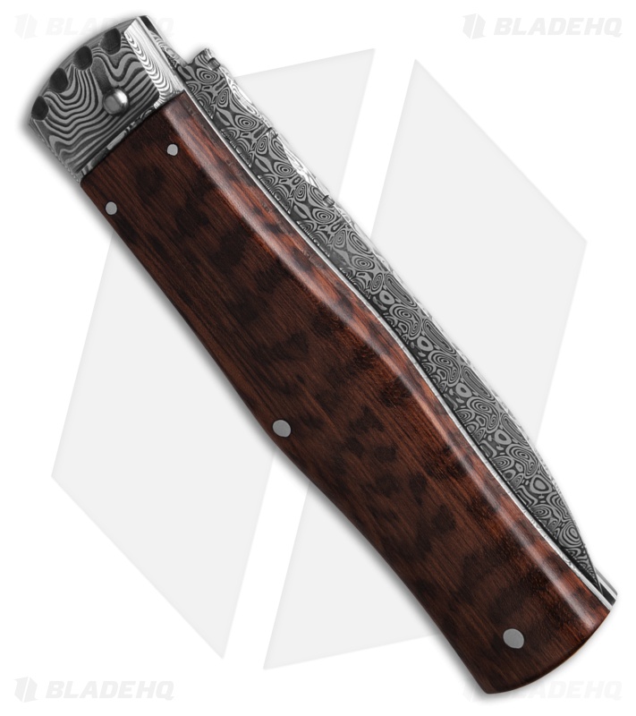Mikov Jaguar Lever Lock Automatic Knife Snakewood Damascus