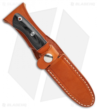 Bark River Mini Aurora Hunter Fixed Blade Knife Black Canvas (3.6" Satin)