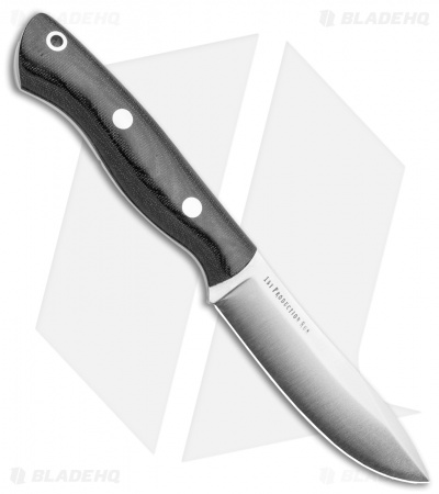 Bark River Mini Aurora Hunter Fixed Blade Knife Black Canvas (3.6" Satin)