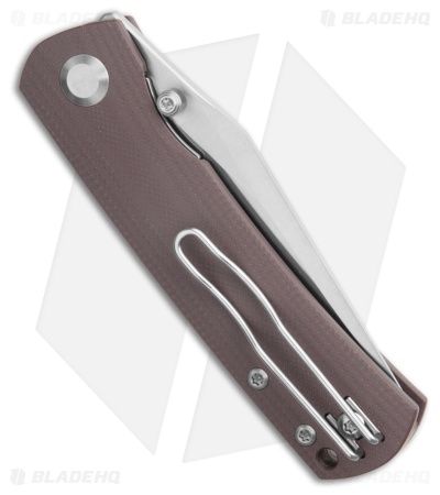 Monterey Bay Knives Mini Old Guard Clip Point Liner Lock Knife Brown (3" Satin)