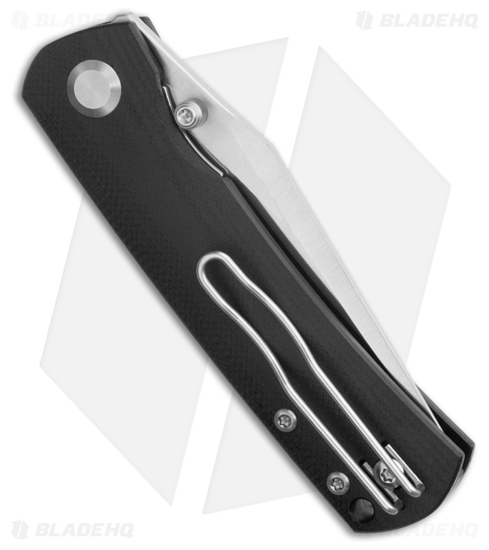 Monterey Bay Knives Mini Old Guard Clip Point Liner Lock Knife Black (3" Satin)
