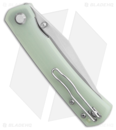 Monterey Bay Knives Old Guard Clip Point Liner Lock Knife Jade (3.5" Satin)