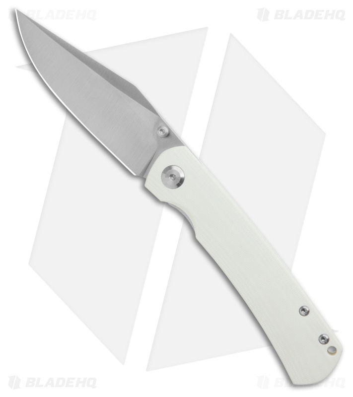 Monterey Bay Knives Old Guard Clip Point Liner Lock Knife White (3.5" Satin)