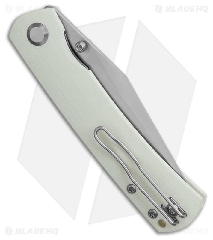 Monterey Bay Knives Old Guard Clip Point Liner Lock Knife White (3.5" Satin)