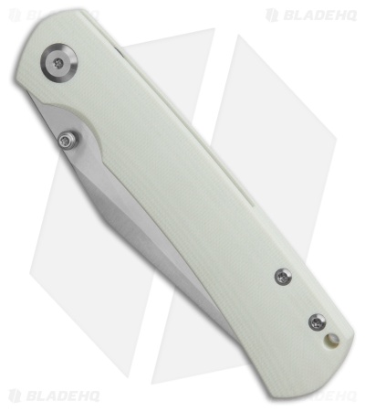 Monterey Bay Knives Old Guard Clip Point Liner Lock Knife White (3.5" Satin)