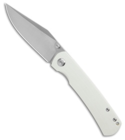 Monterey Bay Knives Old Guard Clip Point Liner Lock Knife White (3.5" Satin)