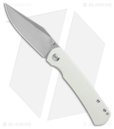 Monterey Bay Knives Old Guard Clip Point Liner Lock Knife White (3.5" Satin)