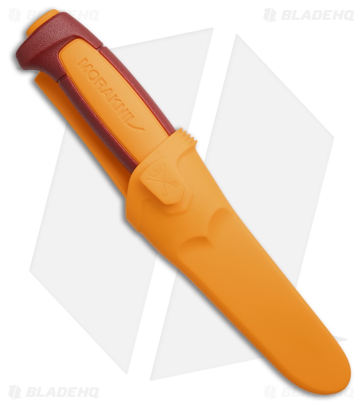 Morakniv Basic 511 Fixed Blade Knife Red/Yellow Polymer (3.5" Satin)