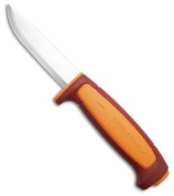 Morakniv Basic 511 Fixed Blade Knife Red/Yellow Polymer (3.5" Satin)