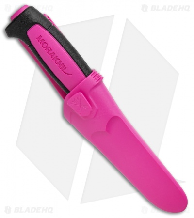 Morakniv Basic 511 Fixed Blade Knife Black/Pink (3.5" Satin)