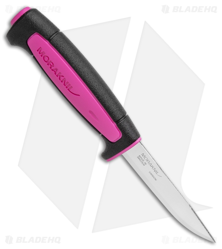Morakniv Basic 511 Fixed Blade Knife Black/Pink (3.5" Satin)