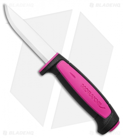 Morakniv Basic 511 Fixed Blade Knife Black/Pink (3.5" Satin)