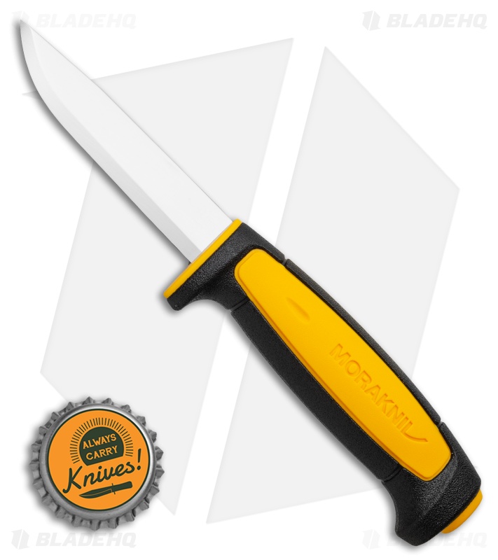 Morakniv Basic 511 Fixed Blade Knife Black/Yellow (3.5" Satin)