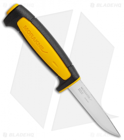 Morakniv Basic 511 Fixed Blade Knife Black/Yellow (3.5" Satin)