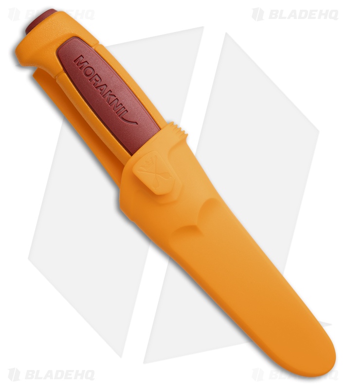 Morakniv Basic 546 Fixed Blade Knife Red/Yellow Polymer (3.5" Satin)