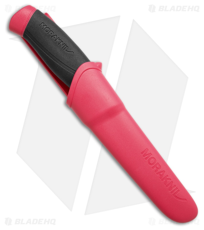 Morakniv Companion Clip Point Fixed Blade Knife Magenta/Pink Rubber (3.9" Satin)