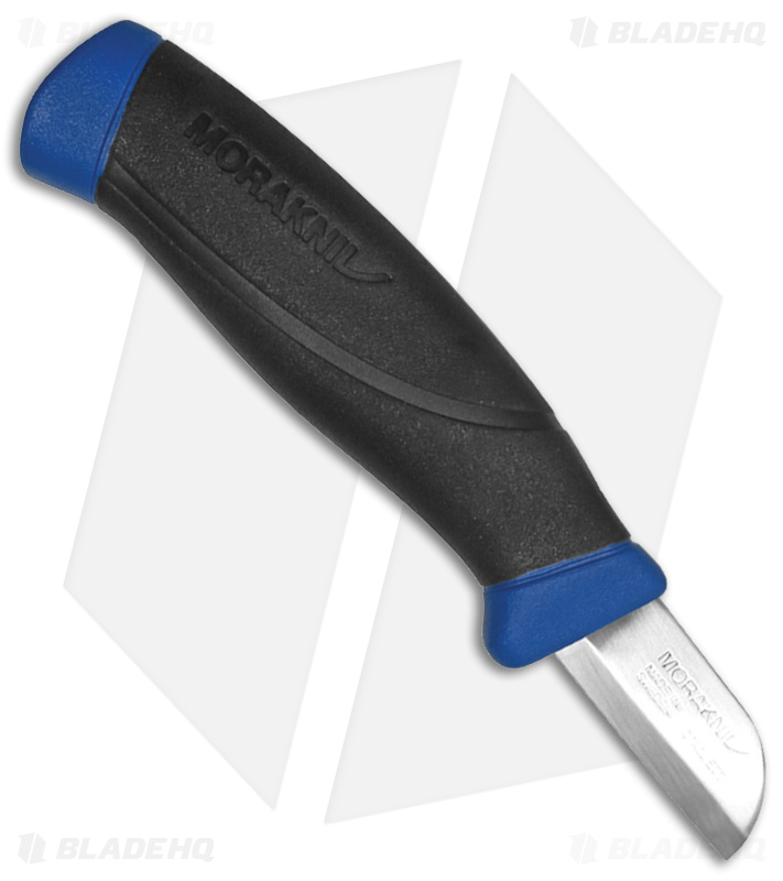 Mora Utility Knife Black, Blue Polymer/Rubber (1.75" Satin)