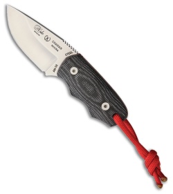 Nieto Chaman Micra Drop Point Fixed Blade Knife Black Micarta (2.3&quot; Satin) | 83495