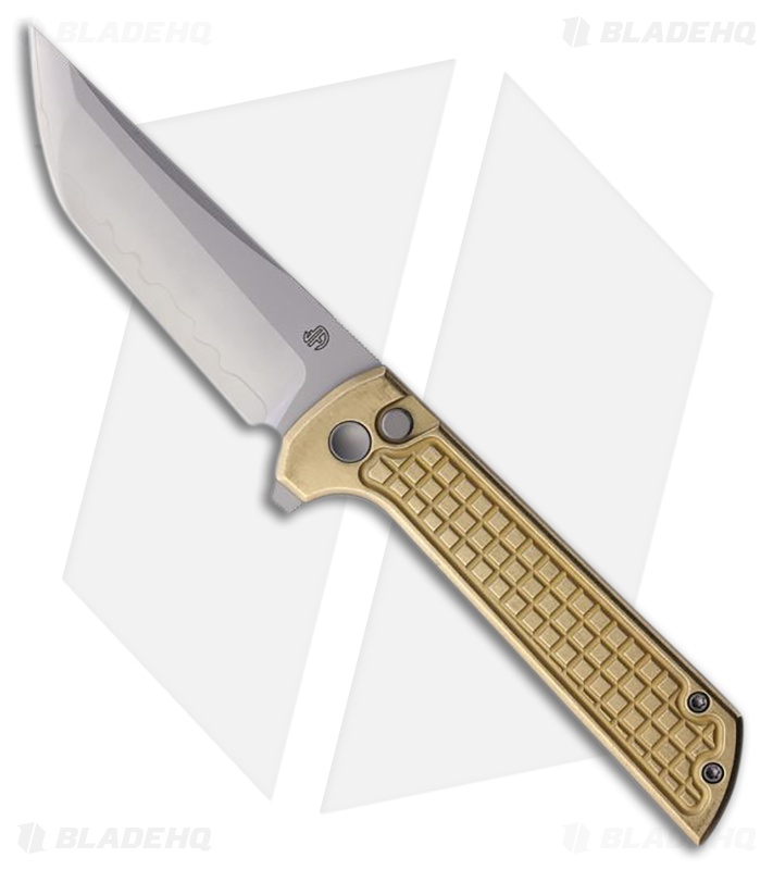 North Mountain Blades Chop 2 Button Lock Knife Frag Bronze Al (3.4" SAN MAI)