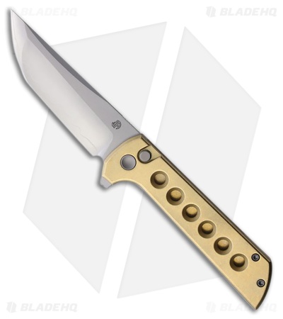 North Mountain Blades Chop 2 Button Lock Knife Bronze Al + Holes (3.4" SAN MAI)