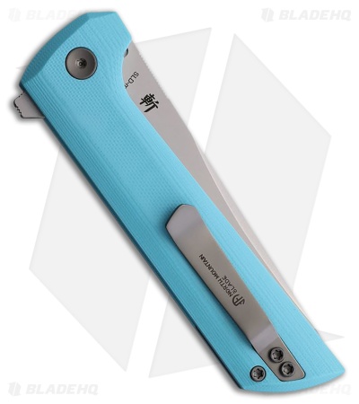 North Mountain Blade Chop 2 Button Lock Knife Sky Blue G-10 (3.4" SAN MAI)